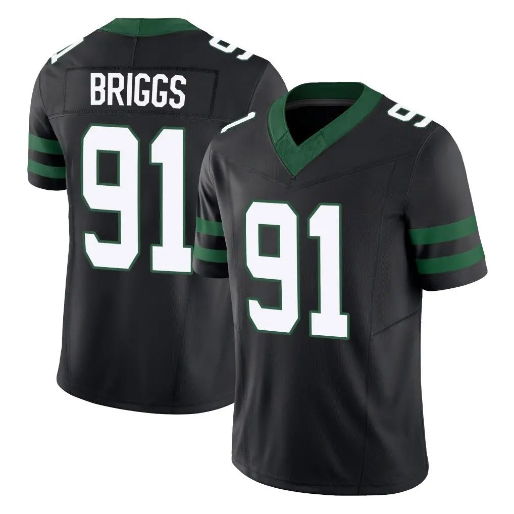 Punc NY.Jets #91 Jowon Briggs Player Black Limited Legacy Vapor F.U.S.E. Home Game Stitched Jerseys