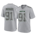 Punc NY.Jets #91 Jowon Briggs Player Gray Limited Atmosphere Fashion Home Game Stitched Jerseys
