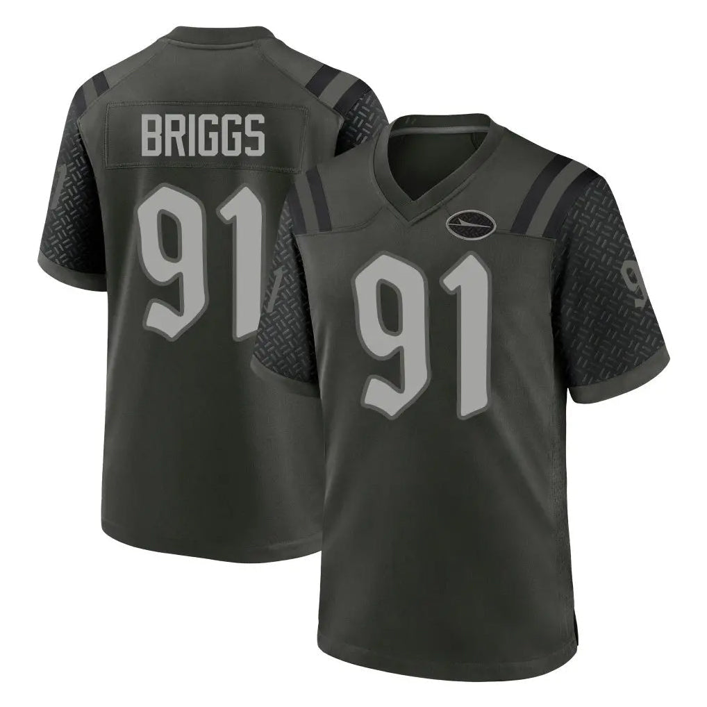 Punc NY.Jets #91 Jowon Briggs Player Green 2025 Rivalries Collection Home Game Stitched Jerseys