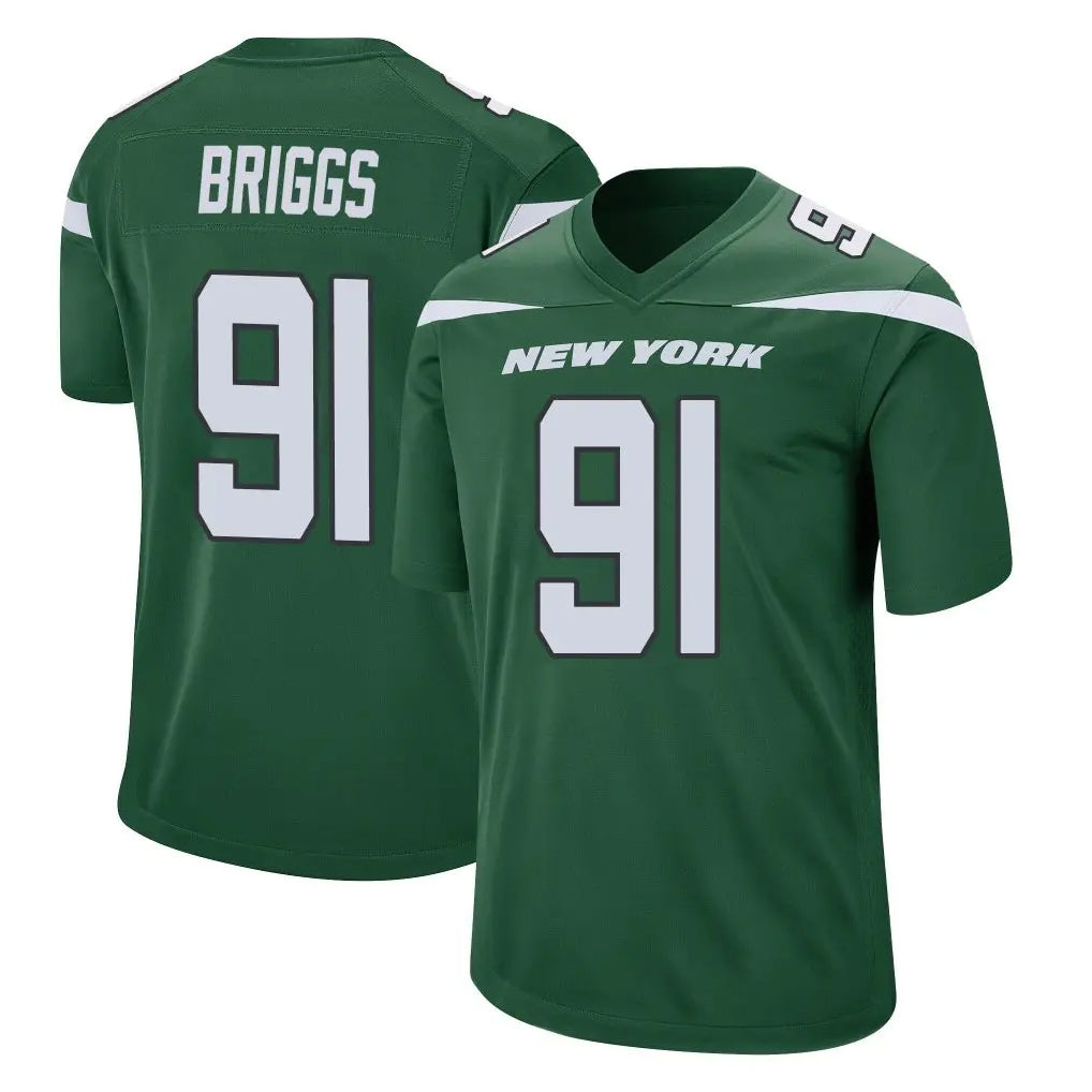 Punc NY.Jets #91 Jowon Briggs Player Green Home Game Stitched Jerseys