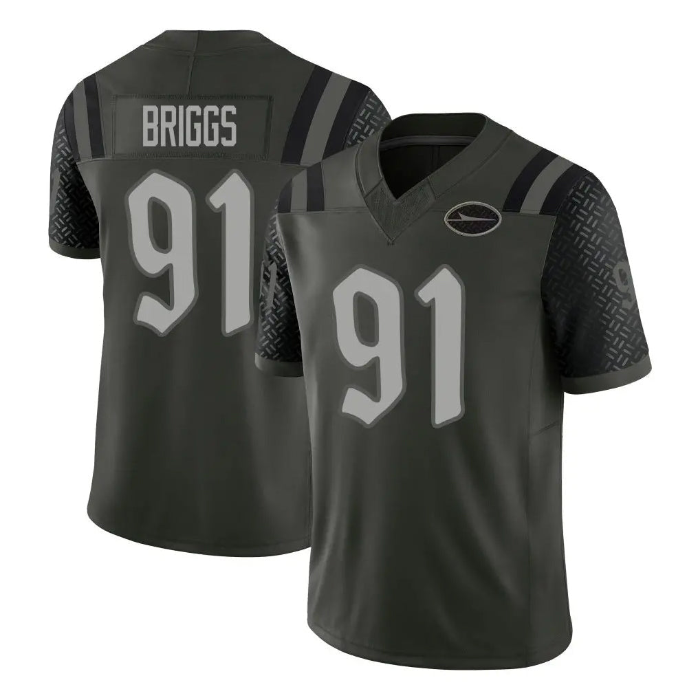 Punc NY.Jets #91 Jowon Briggs Player Green Limited 2025 Rivalries Collection Home Game Stitched Jerseys