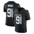 Punc NY.Jets #91 Jowon Briggs Player Stealth Black Limited Vapor Home Game Stitched Jerseys