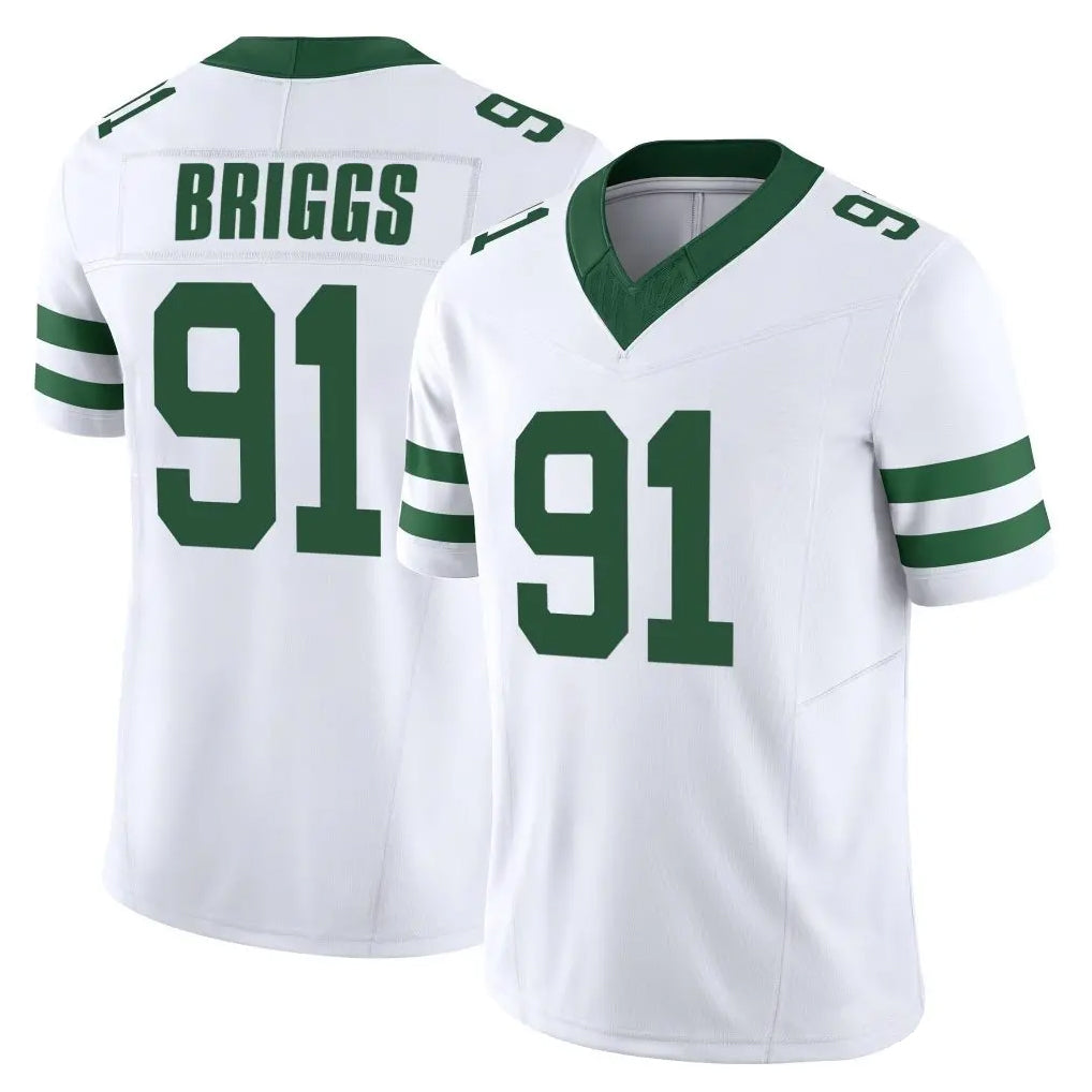 Punc NY.Jets #91 Jowon Briggs Player White Legacy Limited Vapor F.U.S.E. Home Game Stitched Jerseys