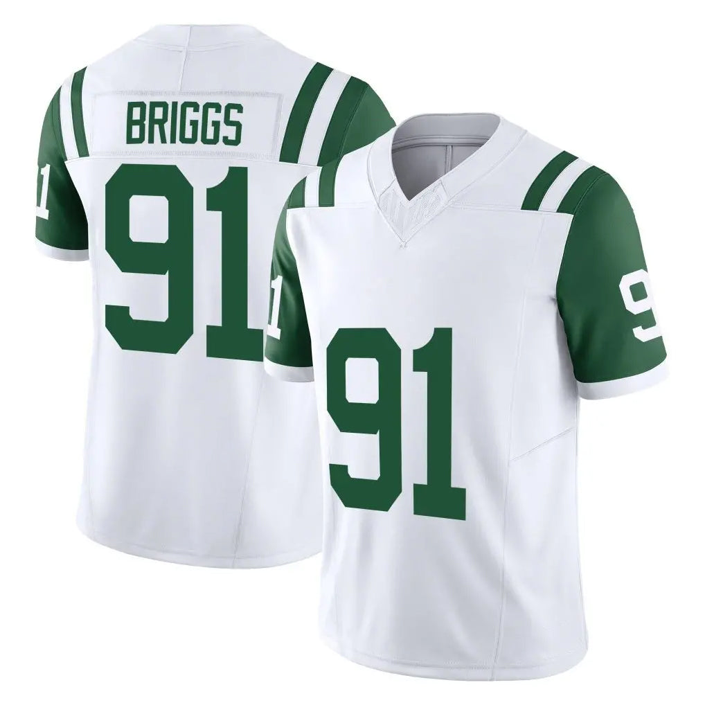 Punc NY.Jets #91 Jowon Briggs Player White Limited Classic Vapor F.U.S.E. Home Game Stitched Jerseys