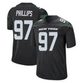 Punc NY.Jets #97 Harrison Phillips Player Stealth Black Home Game Stitched Jerseys