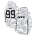 Punc NY.Jets #99 T'Vondre Sweat Player Arctic Camo Salute to Service Pullover Hoodies Limited Game Stitched Jerseys