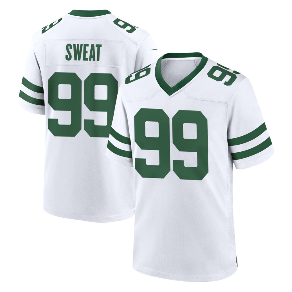 Punc NY.Jets #99 T'Vondre Sweat Player White Legacy Home Game Stitched Jerseys