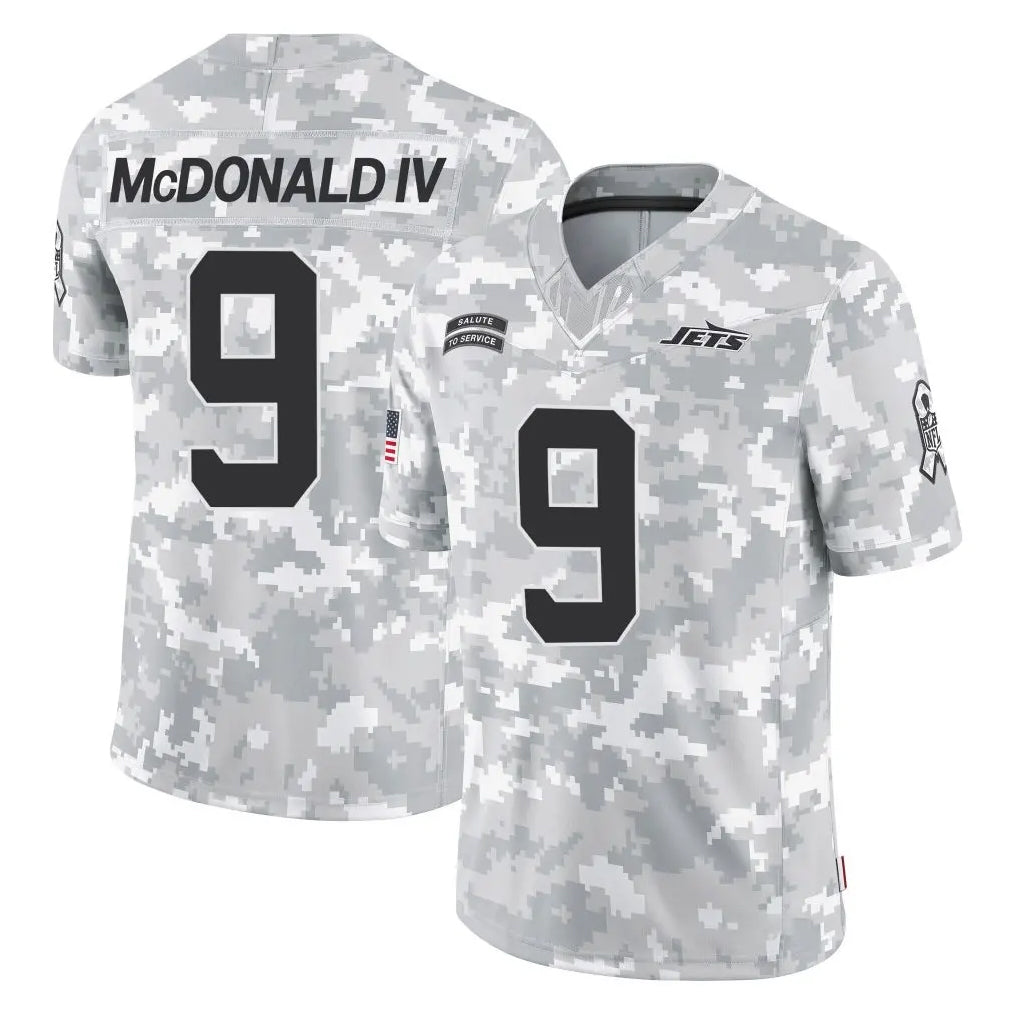 Punc NY.Jets #9 Will McDonald IV Player Arctic Camo Salute to Service Limited Game Stitched Jerseys