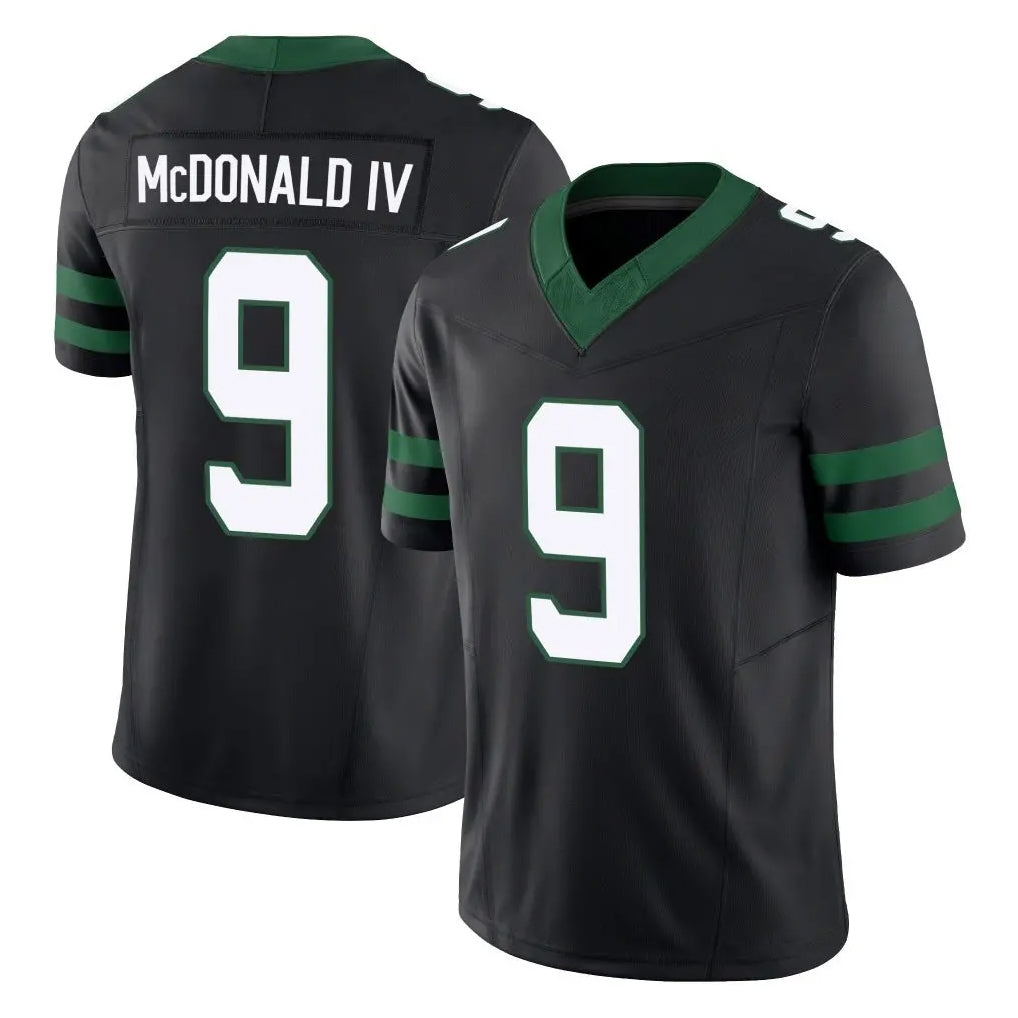 Punc NY.Jets #9 Will McDonald IV Player Black Limited Legacy Vapor F.U.S.E. Home Game Stitched Jerseys