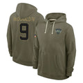 Punc NY.Jets #9 Will McDonald IV Player Olive Salute to Service Pullover Hoodies Limited Stitched Jerseys
