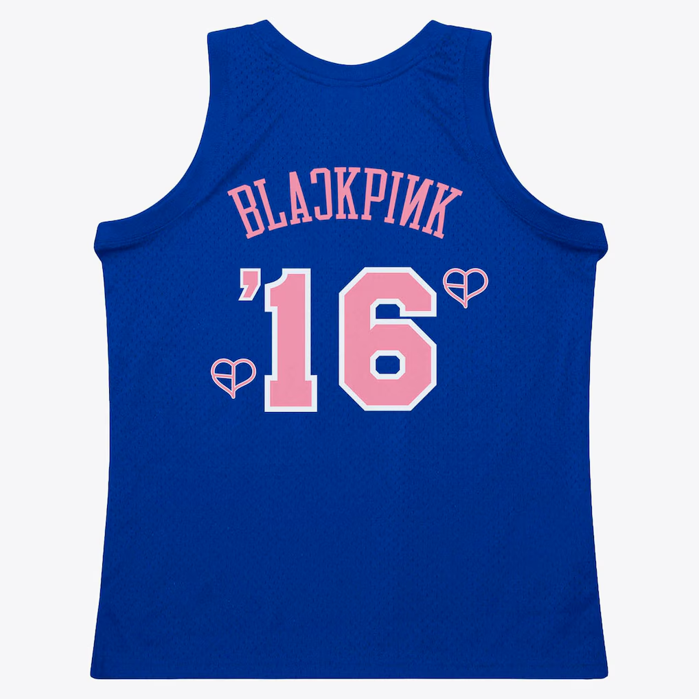 Punc NY.Knicks Mitchell & Ness x BLACKPINK Blue Hardwood Classics Swingman Jerseys - Limited Edition