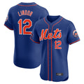 Punc NY.Mets #12 Francisco Lindor Player Royal Limited Elite Home Stitched Jerseys