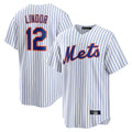 Punc NY.Mets #12 Francisco Lindor Player White Home Game Stitched Jerseys