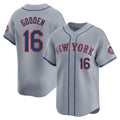 Punc NY.Mets #16 Dwight Gooden Player Gray Road Limited Home Stitched Jerseys