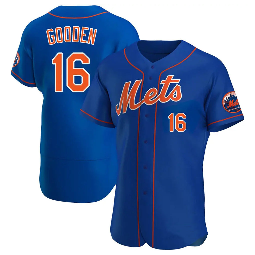 Punc NY.Mets #16 Dwight Gooden Player Royal Limited Elite Home Stitched Jerseys