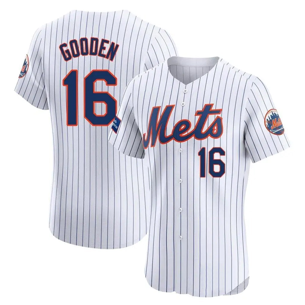 Punc NY.Mets #16 Dwight Gooden Player White Home Limited Elite Stitched Jerseys