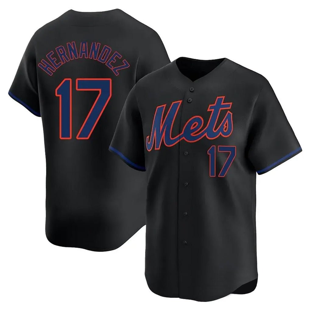 Punc NY.Mets #17 Keith Hernandez Player Black Alternate Home Limited Stitched Jerseys