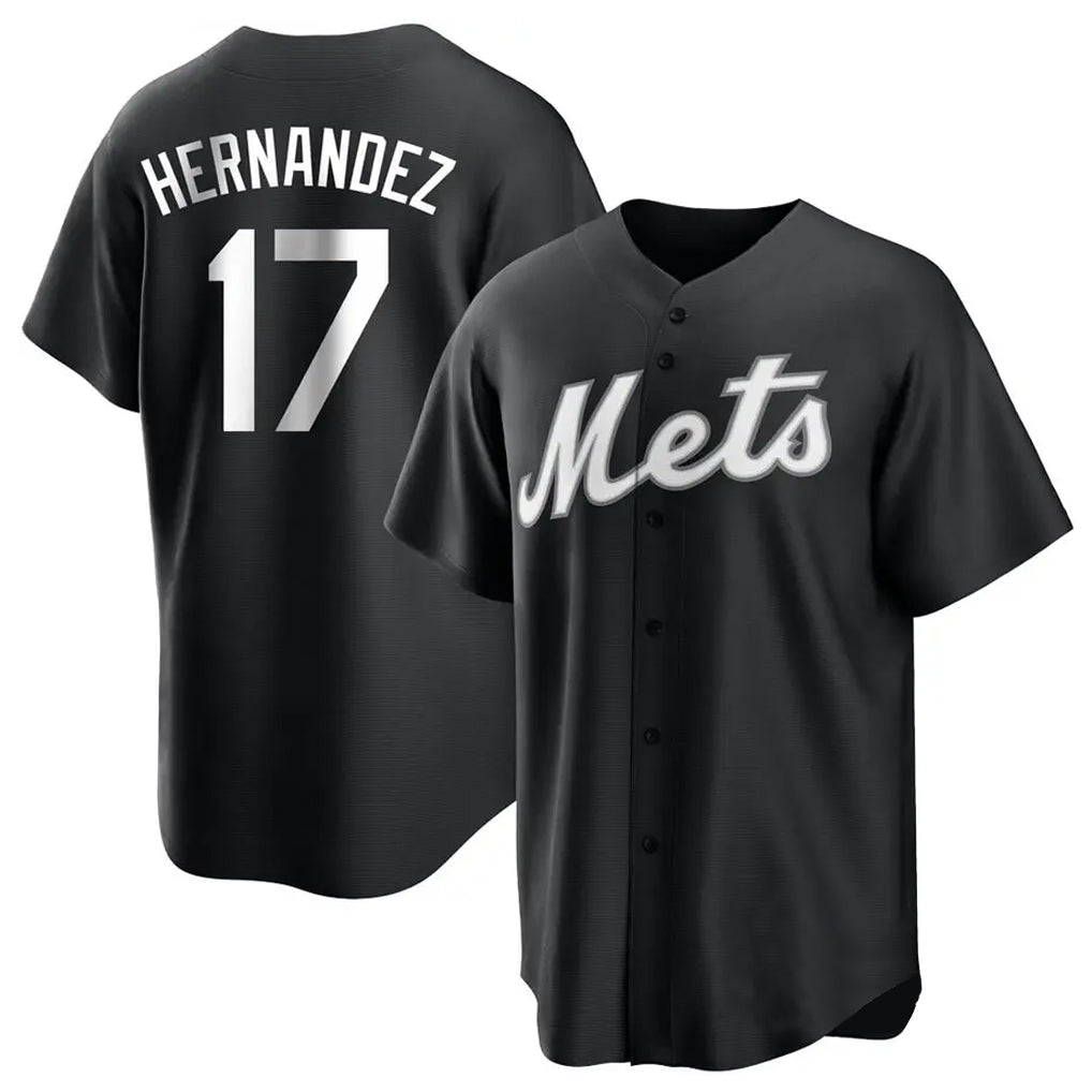 Punc NY.Mets #17 Keith Hernandez Player Black Home Game Stitched Jerseys