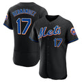 Punc NY.Mets #17 Keith Hernandez Player Black Replica Home Limited Elite Stitched Jerseys