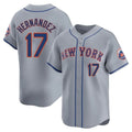 Punc NY.Mets #17 Keith Hernandez Player Gray Road Limited Home Stitched Jerseys