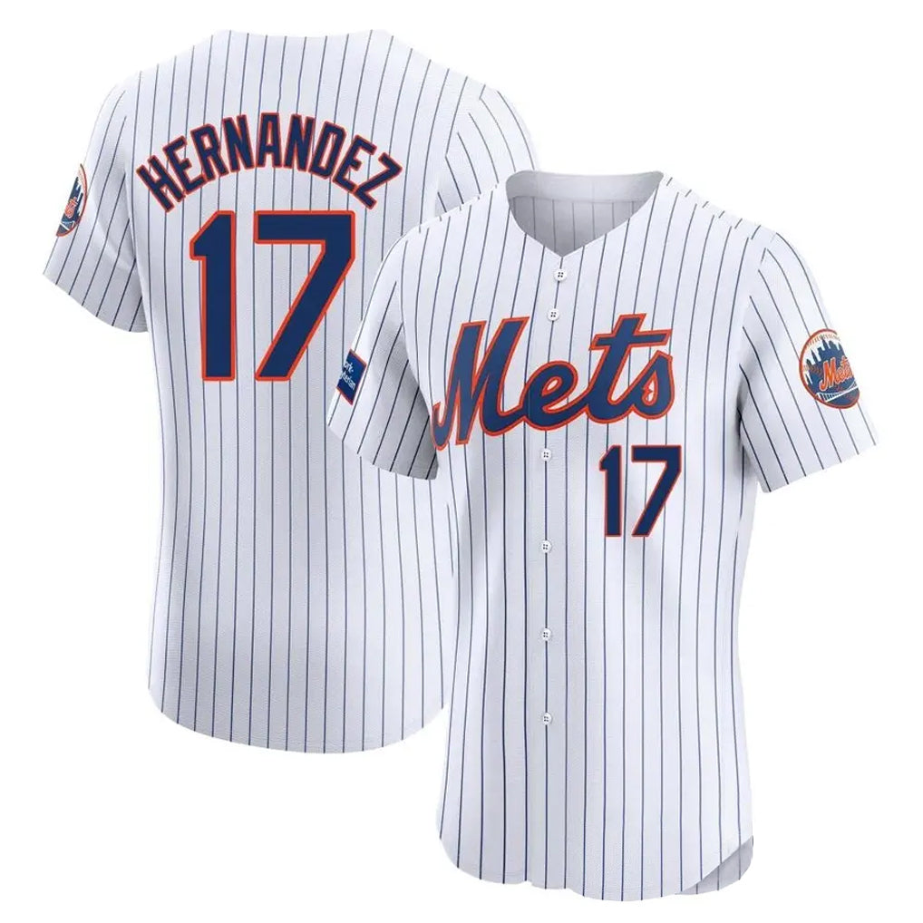 Punc NY.Mets #17 Keith Hernandez Player White Home Limited Elite Stitched Jerseys