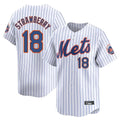 Punc NY.Mets #18 Darryl Strawberry Player White Home Limited Stitched Jerseys
