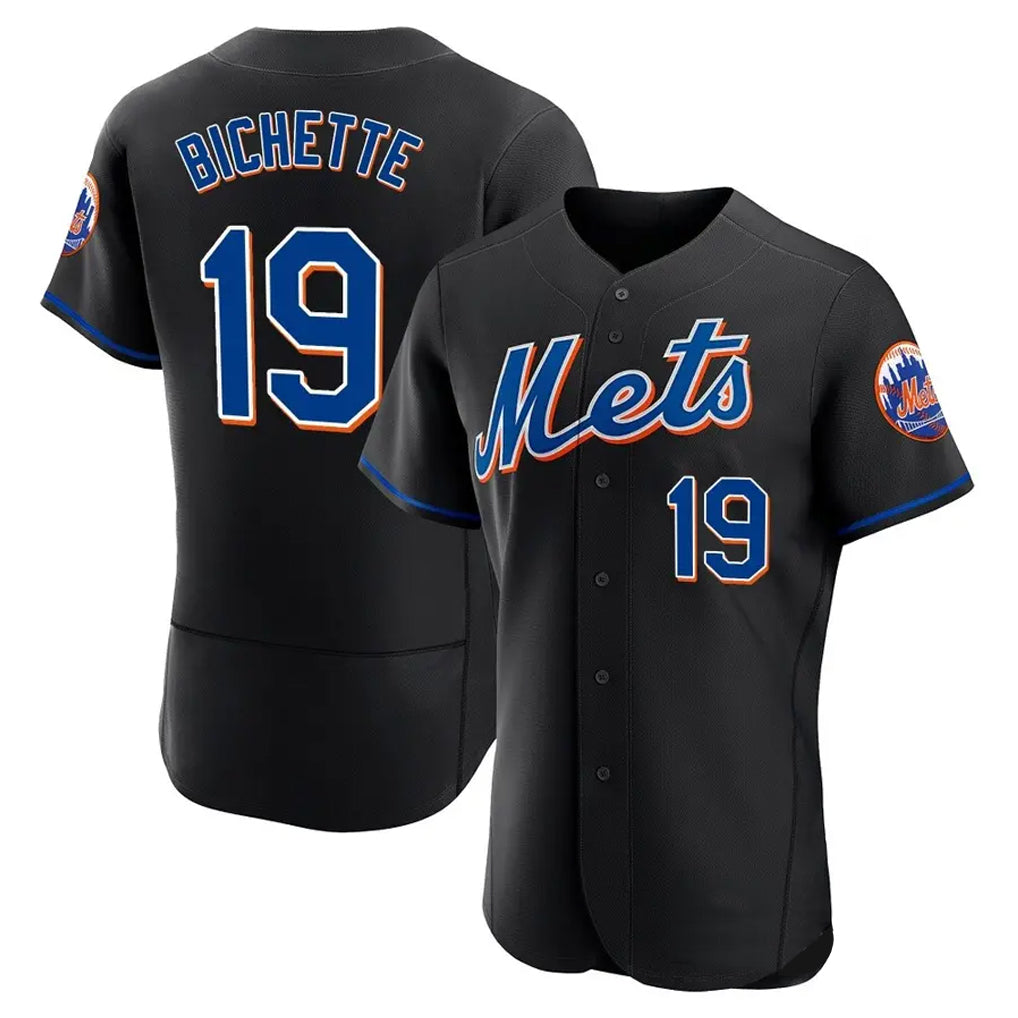 Punc NY.Mets #19 Bo Bichette Player Black Replica Home Limited Elite Stitched Jerseys