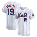 Punc NY.Mets #19 Bo Bichette Player White Home Limited Elite Stitched Jerseys