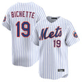 Punc NY.Mets #19 Bo Bichette Player White Home Limited Stitched Jerseys