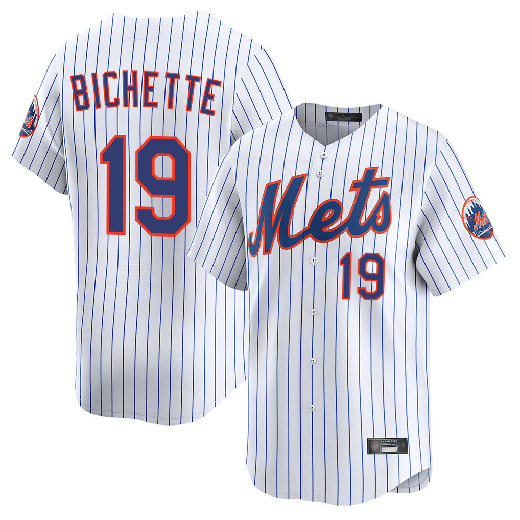 Punc NY.Mets #19 Bo Bichette Player White Home Limited Stitched Jerseys