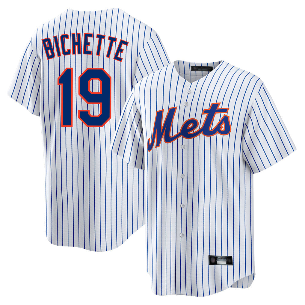 Punc NY.Mets #19 Bo Bichette Player White Home Replica Stitched Jerseys