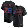 Punc NY.Mets #26 Nolan McLean Player Black Alternate Home Limited Stitched Jerseys
