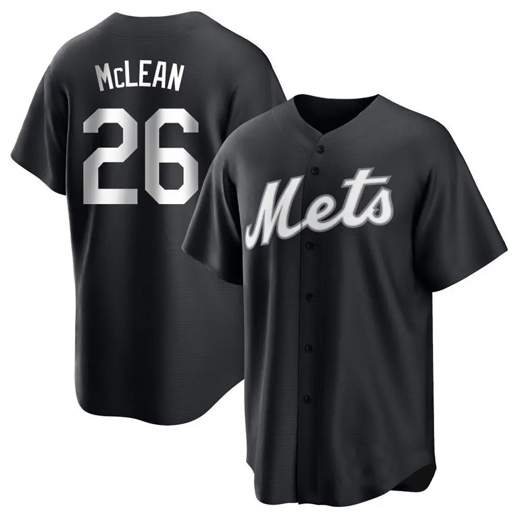 Punc NY.Mets #26 Nolan McLean Player Black Home Game Stitched Jerseys