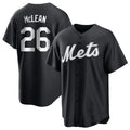 Punc NY.Mets #26 Nolan McLean Player Black Home Game Stitched Jerseys