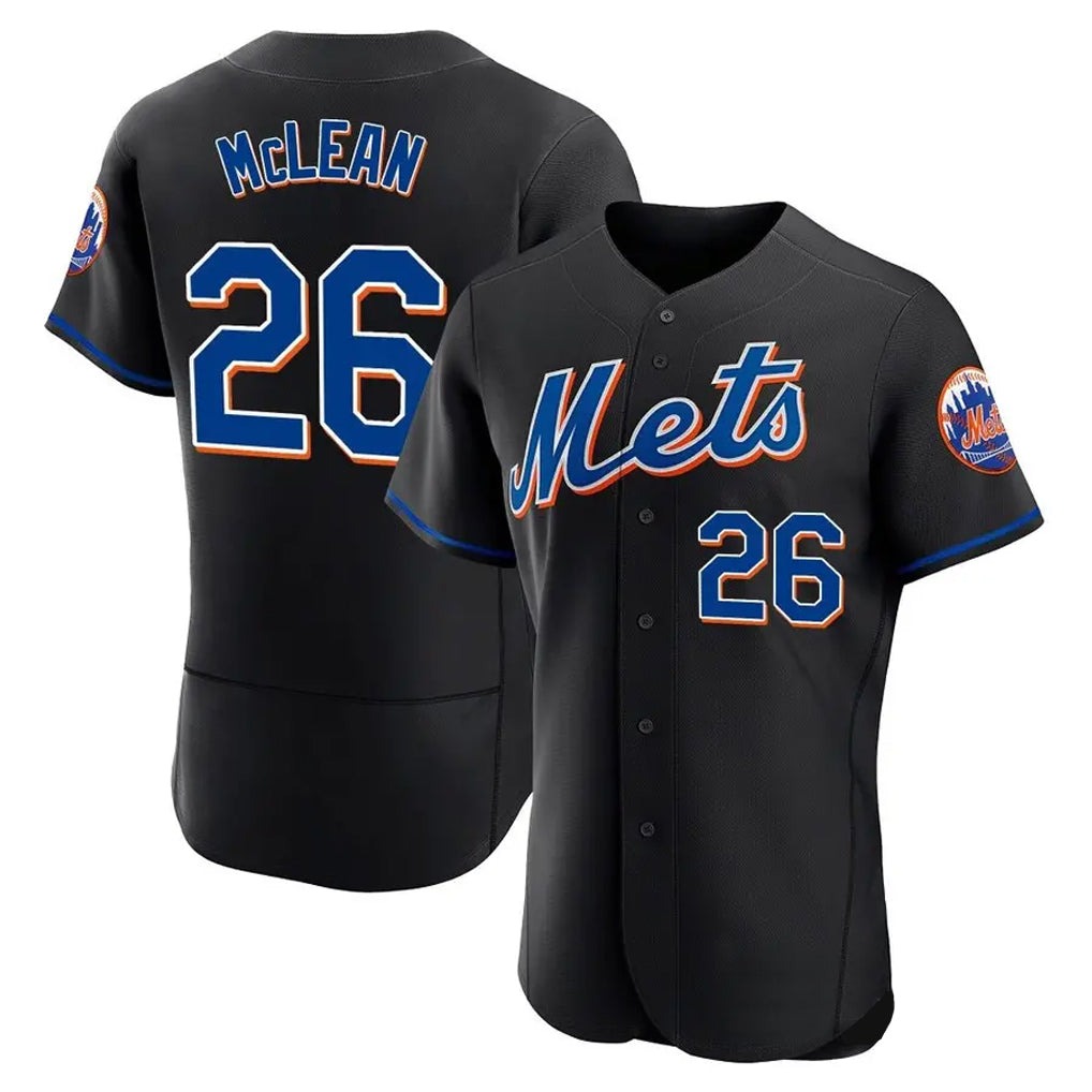 Punc NY.Mets #26 Nolan McLean Player Black Replica Home Limited Elite Stitched Jerseys