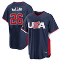 Punc NY.Mets #26 Nolan McLean Player Navy USA 2026 World Classic Home Limited Stitched Jerseys