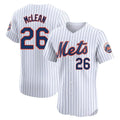 Punc NY.Mets #26 Nolan McLean Player White Home Limited Elite Stitched Jerseys