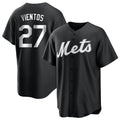 Punc NY.Mets #27 Mark Vientos Player Black Home Game Stitched Jerseys