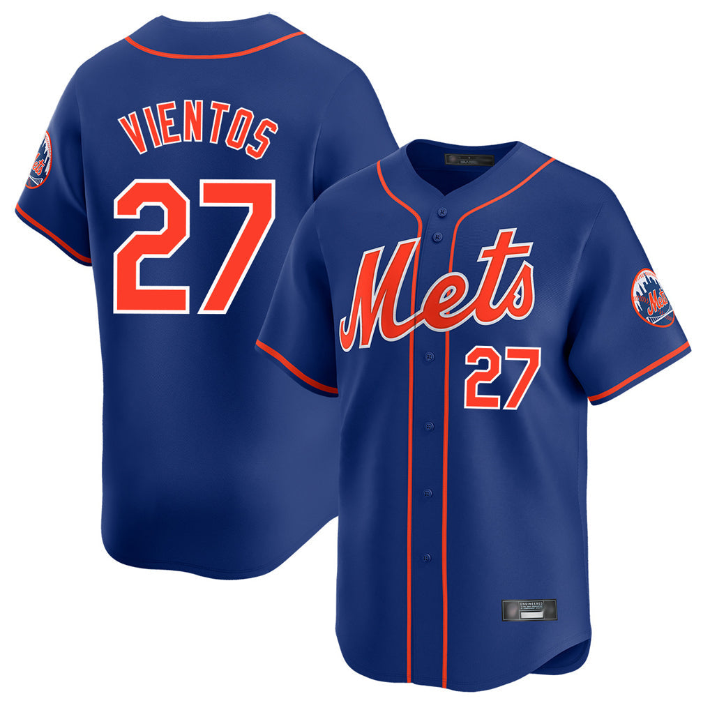 Punc NY.Mets #27 Mark Vientos Player Royal Home Limited Stitched Jerseys