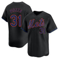 Punc NY.Mets #31 Mike Piazza Player Black Alternate Home Limited Stitched Jerseys