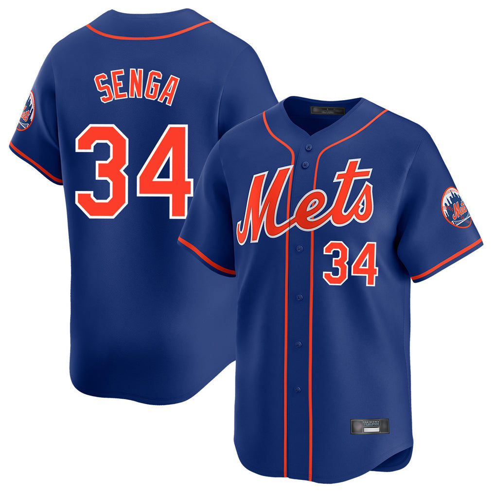 Punc NY.Mets #34 Kodai Senga Player Royal Home Limited Stitched Jerseys