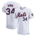 Punc NY.Mets #34 Kodai Senga Player White Home Limited Elite Stitched Jerseys