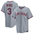 Punc NY.Mets #3 Carson Benge Player Gray Road Home Game Stitched Jerseys