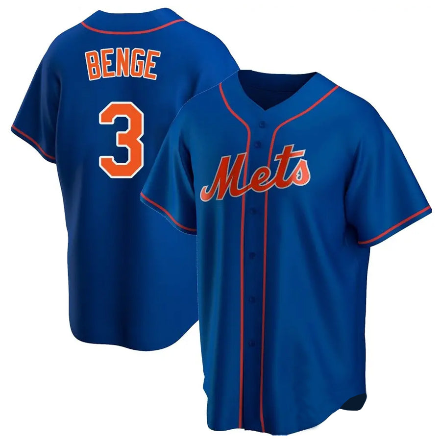 Punc NY.Mets #3 Carson Benge Player Royal Home Game Stitched Jerseys