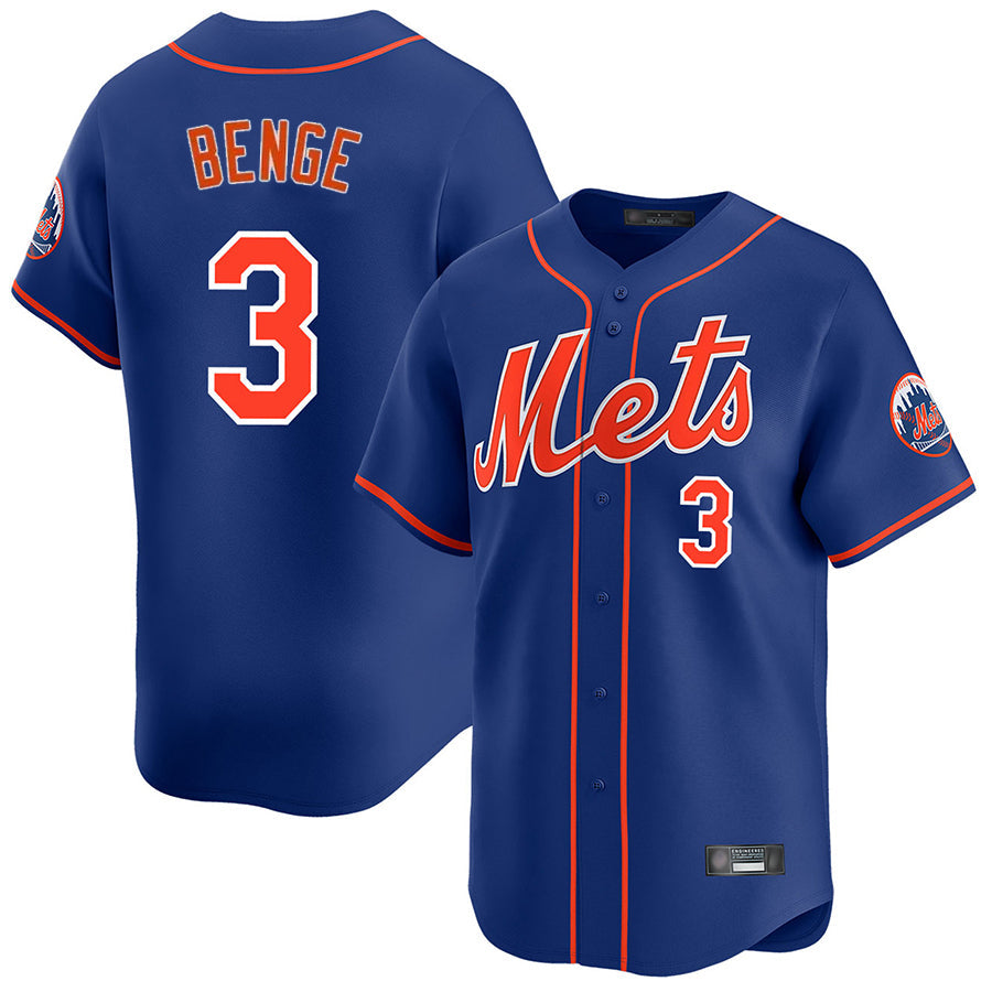 Punc NY.Mets #3 Carson Benge Player Royal Home Limited Stitched Jerseys