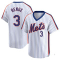 Punc NY.Mets #3 Carson Benge Player White Cooperstown Collection T-shirt Game Stitched Jerseys