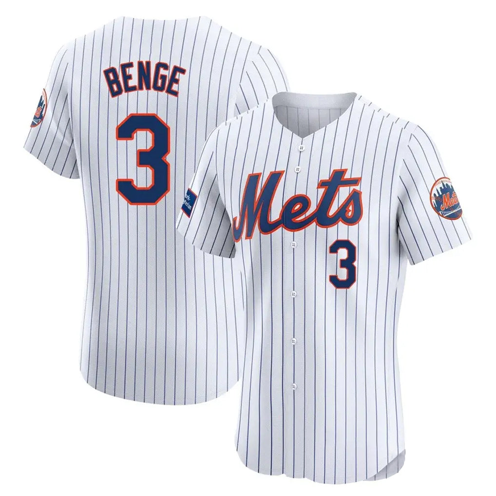 Punc NY.Mets #3 Carson Benge Player White Home Limited Elite Stitched Jerseys
