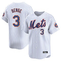 Punc NY.Mets #3 Carson Benge Player White Home Replica Stitched Jerseys