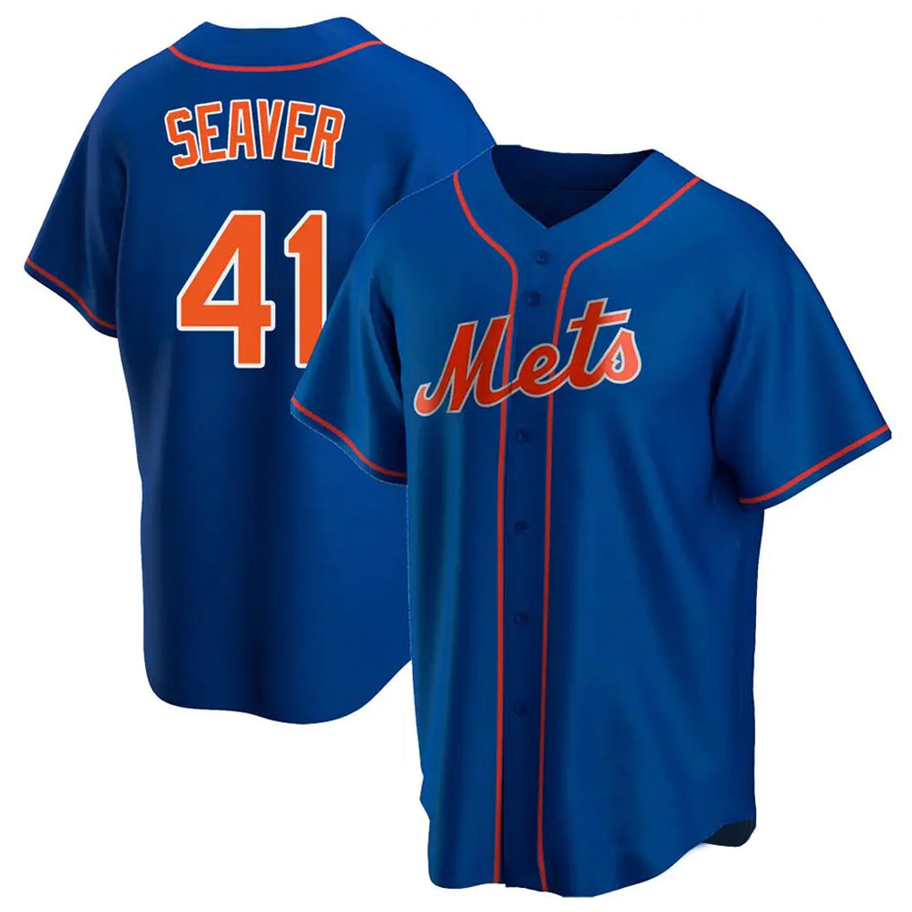 Punc NY.Mets #41 Tom Seaver Player Royal Home Game Stitched Jerseys