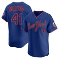 Punc NY.Mets #41 Tom Seaver Player Royal T-shirt Home Limited Elite Stitched Jerseys